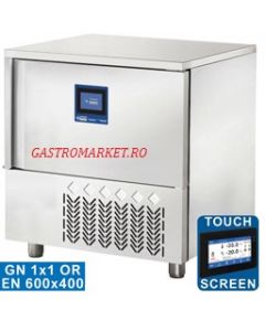 Blast chiller - freezer, capacitate 5x GN1/1 (or) 600x400 TOUCH SCREEN, productivitate pe ciclu: 20 kg (+70°C +3°C) or 14 kg (+70°C -18°C).